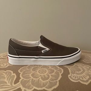 Vans Gray Slip Ons